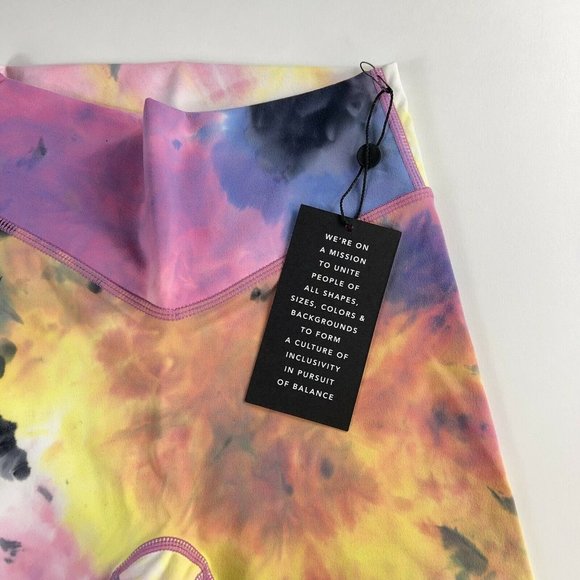 Balance Athletica The Cloud Rider Biker Short Logo Thunderstorm Tie Dye XXS New - Picture 9 of 12